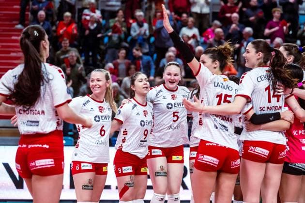 VBL Volleyball-Bundesliga; SC Potsdam - VfB Suhl LOTTO Thüringen; 09.03.2024 VBL Volleyball-Bundesliga; SC Potsdam - VfB Suhl LOTTO Thüringen; 09.03.2024 Copyright: xBEAUTIFULxSPORTS NicolxMarschallx