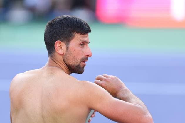 Novak Djokovic (Ser) TENNIS : Indian Wells 2024 - 09 03 2024 AntoineCouvercelle Panoramic 