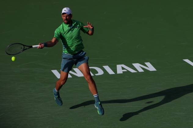 Novak Djokovic of Serbia in action BNP Paribas Open, Tennis, Day 4, Indian Wells Tennis Garden, California, USA - 09 Mar 2024  Copyright: xEllaxLing Shutterstockx 14381609ef