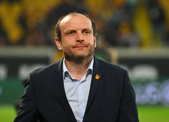 Geschäftsführer Kommunikation David Fischer (Dresden), 08.03.2024, Fussball, GER, Saison 2023 2024, 3. Liga, Dritte Liga, 29. Spieltag, Rudolf-Harbig-Stadion Dresden, SG Dynamo Dresden - TSV 1860 München, DFB AND DFL REGULATIONS PROHIBIT ANY USE OF PHOTOGRAPHS as IMAGE SEQUENCES and or QUASI-VIDEO, *** Managing Director Communications David Fischer Dresden , 08 03 2024, Football, GER, Season 2023 2024, 3 Liga, Dritte Liga, 29 Spieltag, Rudolf Harbig Stadion Dresden, SG Dynamo Dresden TSV 1860 München, DFB AND DFL REGULATIONS PROHIBIT ANY USE OF PHOTOGRAPHS as IMAGE SEQUENCES and or QUASI VIDEO,