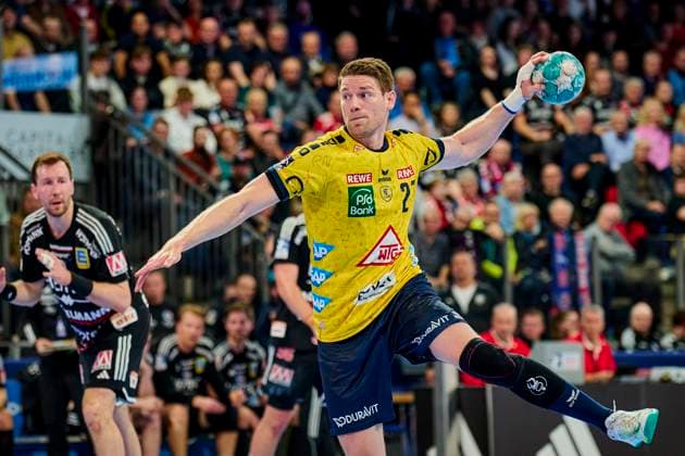 09.03.2024 - Handball - 1. Bundesliga LIQUI MOLY HBL - Saison 2023 2024 - 25. Spieltag: HC Erlangen Metropolregion Nürnberg HCE - Rhein-Neckar Löwen - PeKo - xpexkox - Tobias Reichmann (27, Rhein Neckar Löwen )Freisteller - Einzelbild - freigestellt -