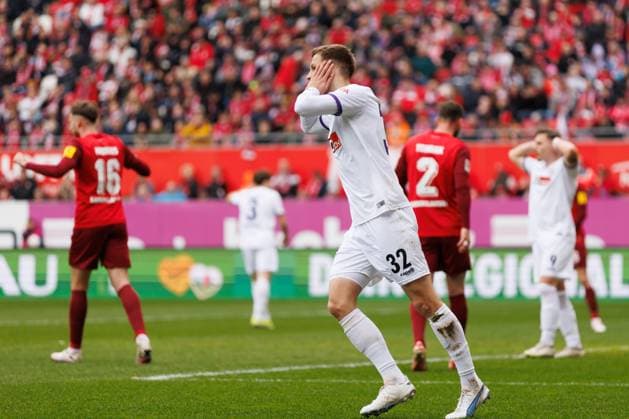 Jannes Wulff (VFL Osnabrueck), 1. FC Kaiserslautern vs VFL Osnabrueck, Fussball, 2. Bundesliga, Saison 2023 2024, 10.03.2024 1. FC Kaiserslautern vs VFL Osnabrueck, Fussball, 2. Bundesliga, Saison 2023 2024, 10.03.2024 Kaiserslautern