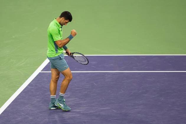 March 9, 2024: Novak Djokovic (SRB) defeated Aleksander Vukic (AUS) 6-2, 5-7, 6-3 in the second round of the BNP Paribas Open at the Indian Wells Tennis Garden in Indian Wells, California. Ã‚ TennisClix CSM Indian Wells USA - ZUMAc04_ 20240309_zma_c04_455 Copyright: xMalxTaamx