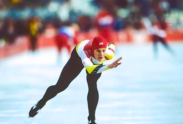 1992 Winter Olympics Speed skating, Eisschnelllauf Gunda Niemann-Kleemann (GER) wins the silver medal in the Women s 1500m at the 1992 Olympic Winter games, Winterspiele,Spiele, Summer games Albertville L anneau de vitesse France Copyright: xStevenxE.xSutton DUOMO PCNx OL9202 SP0001