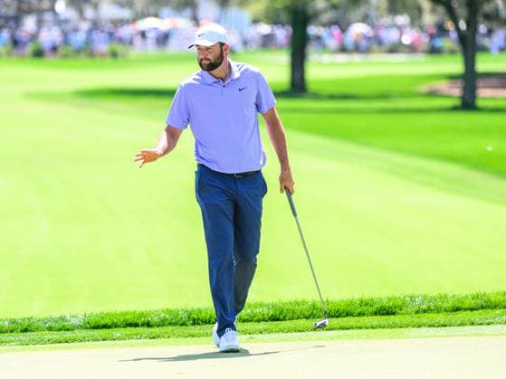 March 10, 2024: Scottie Scheffler reacts after making his birdie putt on 1 during final round of the Arnold Palmer Invitational presented by Mastercard held at Arnold Palmer s Bay Hill Club & Lodge in Orlando, FL. Romeo T Guzman CSM. Orlando USA - ZUMAcg2_ 20240310_faf_cg2_045 Copyright: xRomeoxGuzmanx