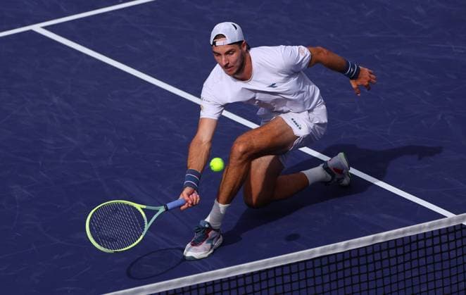 Jan-Lennard Struff of Germany in action BNP Paribas Open, Tennis, Day 5, Indian Wells Tennis Garden, California, USA - 10 Mar 2024  Copyright: xEllaxLing Shutterstockx 14381610cq