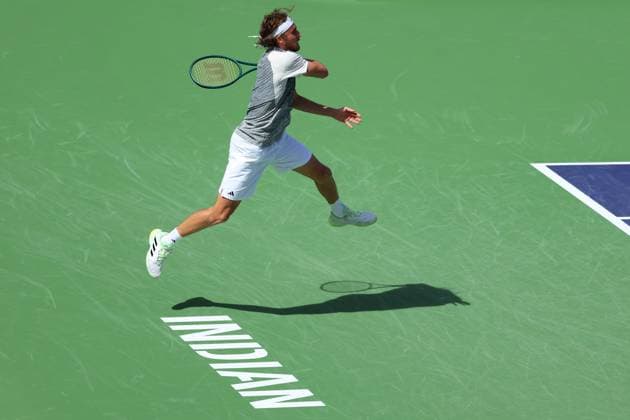 Stefanos Tsitsipas (Gre) TENNIS : Indian Wells 2024 - 10 03 2024 AntoineCouvercelle Panoramic 