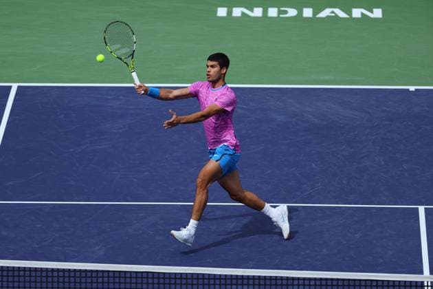 Carlos Alcaraz (Spa) TENNIS : Indian Wells 2024 - 10 03 2024 AntoineCouvercelle Panoramic 