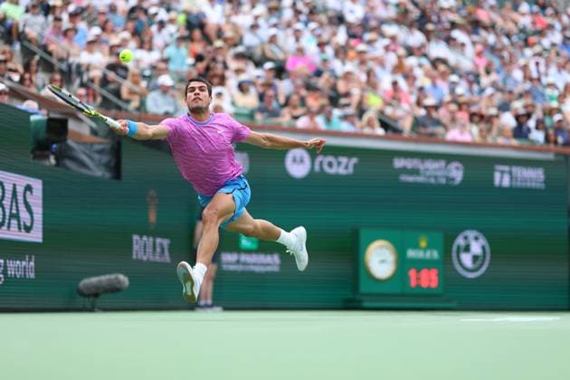 Carlos Alcaraz (Spa) TENNIS : Indian Wells 2024 - 10 03 2024 AntoineCouvercelle Panoramic 