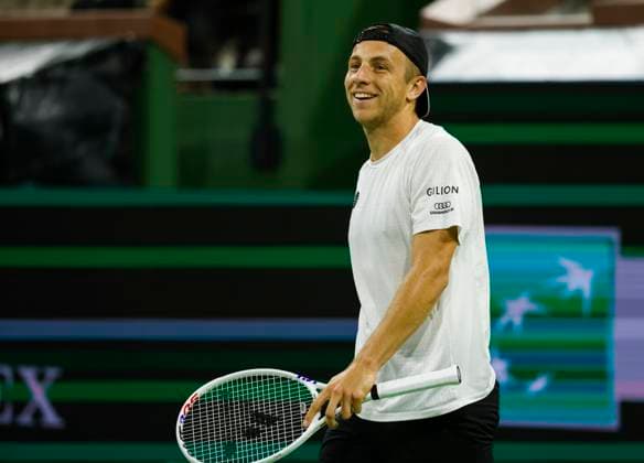 March 10, 2024 Tallon Griekspoor of the Netherlands reacts against Alexander Zverev of Germanyduring the BNP Paribas Open in Indian Wells, CA. CSM Indian Wells United States of America - ZUMAc04_ 20240310_zma_c04_367 Copyright: xCharlesxBausx