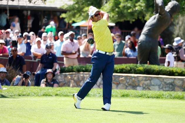 ORLANDO, FL - MARCH 10: PGA, Golf Herren golfer Hideki Matsuyama hits his tee shot on the first hole during the Arnold Palmer Invitational presented by MasterCard at the Arnold Palmer s Bay Hill Club & Lodge on March 10, 2024, in Orlando, Florida. (Photo by Brian Spurlock Icon Sportswire) GOLF: MAR 10 PGA Arnold Palmer Invitational presented by Mastercard EDITORIAL USE ONLY Icon240310106