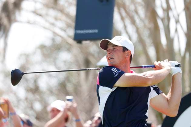 ORLANDO, FL - MARCH 10: PGA, Golf Herren golfer Viktor Hovland hits his tee shot on the 10th hole during the Arnold Palmer Invitational presented by MasterCard at the Arnold Palmer s Bay Hill Club & Lodge on March 10, 2024, in Orlando, Florida. (Photo by Brian Spurlock Icon Sportswire) GOLF: MAR 10 PGA Arnold Palmer Invitational presented by Mastercard EDITORIAL USE ONLY Icon240310122