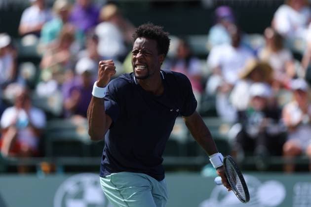 Sport Bilder des Tages Gael Monfils TENNIS : Indian Wells 2024 - 11 03 2024 AntoineCouvercelle Panoramic 