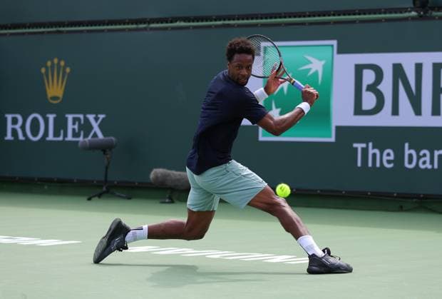 Gael Monfils of France in action BNP Paribas Open, Tennis, Day 6, Indian Wells Tennis Garden, California, USA - 11 Mar 2024  Copyright: xEllaxLing Shutterstockx 14381616cy