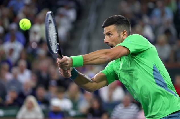 Novak Djokovic of Serbia in action BNP Paribas Open, Tennis, Day 6, Indian Wells Tennis Garden, California, USA - 11 Mar 2024  Copyright: xEllaxLing Shutterstockx 14381616ec