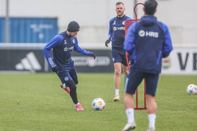 12.03.2024, Fussball, Saison 2023 2024, 2. Bundesliga, Training FC Schalke 04, Tobias Mohr (FC Schalke 04) Gelsenkirchen Veltins Arena NRW Deutschland xRHR-FOTO TRx
