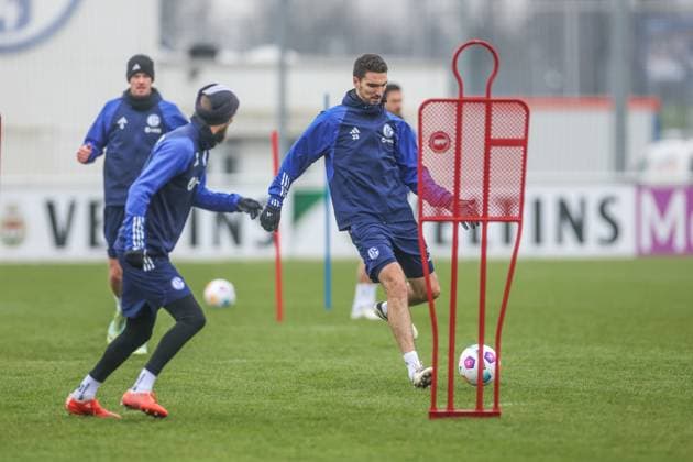 12.03.2024, Fussball, Saison 2023 2024, 2. Bundesliga, Training FC Schalke 04, Marcin Kaminski (FC Schalke 04) Gelsenkirchen Veltins Arena NRW Deutschland xRHR-FOTO TRx