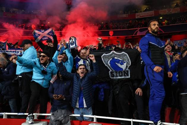 Arsenal v Porto 12 March 2024, London - UEFA Champion™s League, Round of Sixteen, Second Leg - Arsenal v Porto - Porto fans - Photo: Charlotte Wilson Offside. London UK Copyright: xCharlottexWilsonx xOffsidexOffside