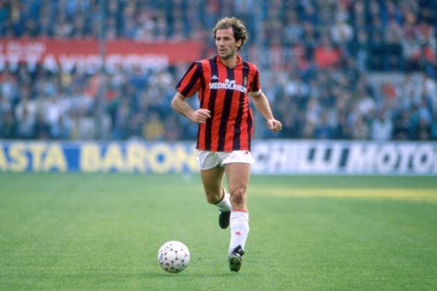 RECORD DATE NOT STATED FRANCO BARESI, Milan, Serie A, 1988-89, Azione, Action, Single shot SERIE A 1988-89 MILAN