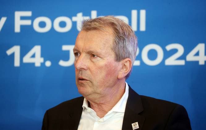 13.03.24 PK UEFA EURO, EM, Europameisterschaft,Fussball 2024 Stuttgart Deutschland, Stuttgart, 13.03.2024, Fussball, Pressekonferenz UEFA Euro 2024: Andreas Kroll (in.Stuttgart).
