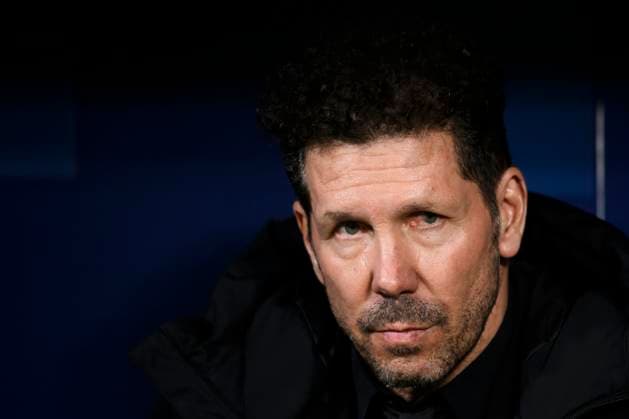 Club Atletico de Madrid v FC Internazionale - UEFA Champions League Diego Simeone, head coach of Club Atletico de Madrid, looks on propr to the UEFA Champions League round of 16 second leg football match between Club Atletico de Madrid and FC Internazionale. Madrid Spain Copyright: xNicolòxCampox
