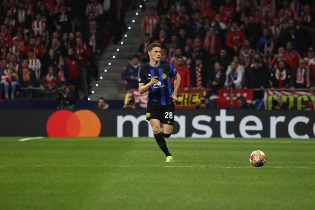 Champions League match between Atletico Madrid vs Inter 03 13 2024 Madrid, second leg of the 2023 24 Champions League round of 16, football match between CF Atletico Madrid vs FC Internazionale Milano at the Civita Metropolitano stadium in Madrid In picture : Benjamin Pavard of FC Internazionale Madrid stadio Civitas Metropolitano di Madrid madrid SPAGNA Copyright: xFABIOxSASSOxFabioxSassox 2L8A9936