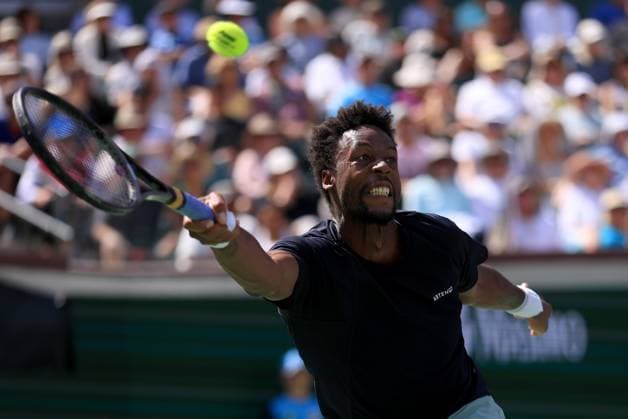 Gael Monfils of France in action BNP Paribas Open, Tennis, Day 8, Indian Wells Tennis Garden, California, USA - 13 Mar 2024  Copyright: xEllaxLing Shutterstockx 14386171x