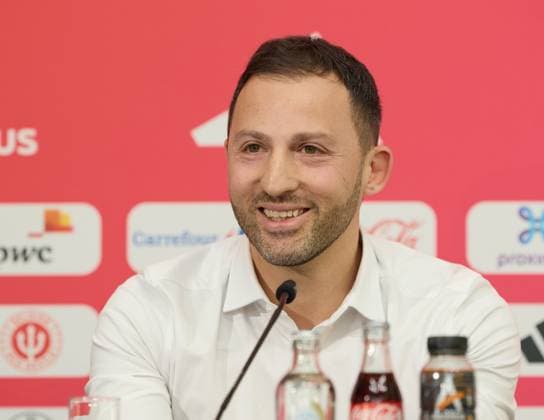 Sport Themen der Woche KW11 PC Tedesco Domenico head coach of Belgium LOUVAIN-LA-NEUVE, BELGIUM - MARCH 14 : Tedesco Domenico head coach of Belgium during a press conference, PK, Pressekonferenz about new red devils shirts on March 14, 2024 in Louvain-La-Neuve, Belgium, 14 03 2024 Louvain-La-Neuve Belgium  Copyright: xVincentxDuternex