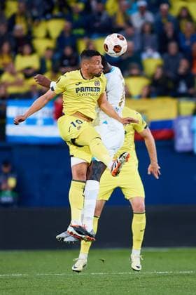 March 14, 2024: Francis Coquelin (L) of Villarreal competes for the ball with Geoffrey Kondogbia of Olympique de Marseille during the UEFA Europa League, Round of 16, football match played between Villarreal CF and Olympique de Marseille at Estadio de la Ceramica on March 14, 2024, in Villarreal, Spain. - ZUMAa181 20240314_zaa_a181_015 Copyright: xDavidxAliagax