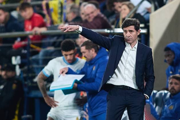 Marcelino Garcia Toral head coach of Villarreal CF gestures during the UEFA Europa League 2023 24 round of 16 second leg match between Villarreal CF and Olympique Marseille at Estadio de la Ceramica on March 14, 2024 in Villarreal, Spain. FOOTBALL : Villarreal vs Olympique de Marseille - UEFA Ligue Europa - 1 8 Huitiemes - 14 03 2024 LGM Panoramic 