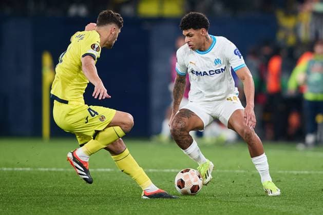 Luis Henrique of Olympique Marseille during the UEFA Europa League 2023 24 round of 16 second leg match between Villarreal CF and Olympique Marseille at Estadio de la Ceramica on March 14, 2024 in Villarreal, Spain. FOOTBALL : Villarreal vs Olympique de Marseille - UEFA Ligue Europa - 1 8 Huitiemes - 14 03 2024 LGM Panoramic 