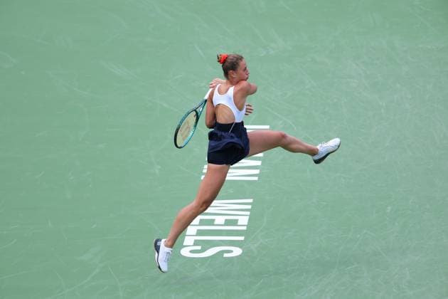 Marta Kostyuk (Ukr) defeated Anastasia Potapova (Rus) TENNIS : Indian Wells 2024 - 14 03 2024 AntoineCouvercelle Panoramic 