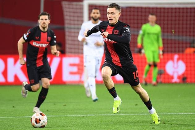 LEVERKUSEN, GERMANY - 14.03.24: Florian Wirtz, The match of match UEFA Europa League Bayer 04 Leverkusen vs Qarabag FK at Bayarena  Copyright: xVITALIIxKLIUIEVx