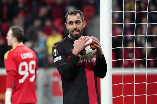 Fussball, UEFA Europa League 2023 2024, Bayer 04 Leverkusen -Qarabag FK, 14.03.2023, Bayarena Leverkusen, borja ,iglesia