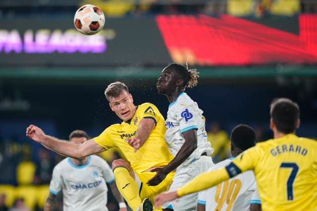 ESP: Villarreal CF and Olympique Marseille. UEFA Champions League match. Round of 16. Alexander Sorloth of Villarreal CF during the UEFA Europa League match, Round of 16, second leg, between Villarreal CF and Olympique Marseille played at La Ceramica Stadium on March 14, 2024 in Villarreal, Spain. kpng Copyright: xSergioxRuizx xPRESSINPHOTOx PS_240314_629