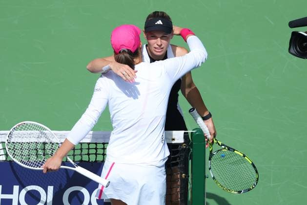Iga Swiatek (Pol) defeated Caroline Wozniacki TENNIS : Indian Wells 2024 - 14 03 2024 AntoineCouvercelle Panoramic 