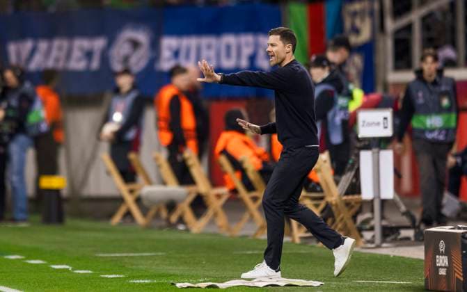 Leverkusen, Germany. 14th Mar 2024. Trainer Xabi Alonso (Leverkusen) Bayer Leverkusen - Qarabag Agdam 14.03.2024