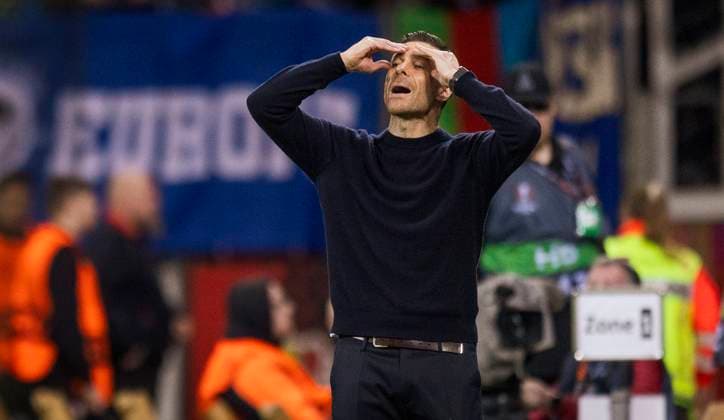 Leverkusen, Germany. 14th Mar 2024. Trainer Xabi Alonso (Leverkusen) Bayer Leverkusen - Qarabag Agdam 14.03.2024