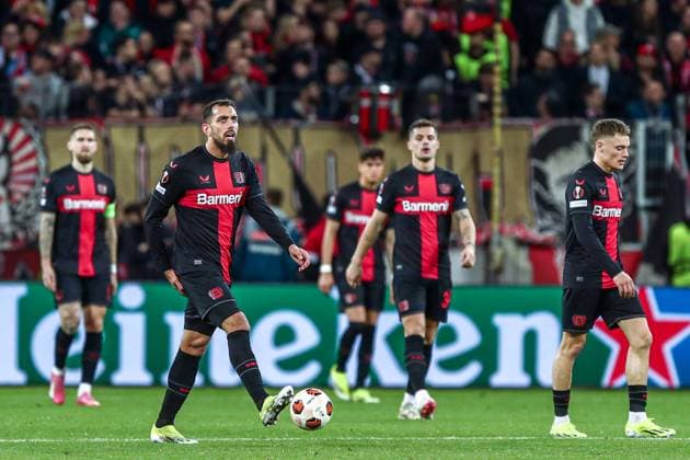 Borja Iglesias (Bayer 04 Leverkusen, 09) unzufrieden, enttäuscht enttaeuscht, GER, Bayer 04 Leverkusen vs. Qarabag Agdam, UEFA Europa League 2023 24, Achtelfinal-Rückspiel, 14.03.2024, GER, Bayer 04 Leverkusen vs. Qarabag Agdam, UEFA Europa League 2023 24, Achtelfinal-Rückspiel, 14.03.2024, Foto: Eibner-Pressefoto Gabriel Boia Leverkusen Copyright: xGabrielxBoiax EP_EER