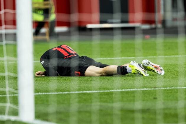 UEFA Europa League: Bayer 04 Leverkusen - Qarabag Agdam; 14.03.2024 Florian Wirtz (Bayer 04 Leverkusen, 10) auf dem Boden UEFA Europa League: Bayer 04 Leverkusen - Qarabag Agdam, BayArena Leverkusen am 14.03.2024 Copyright: xBEAUTIFULxSPORTS Wunderlx