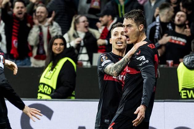 UEFA Europa League: Bayer 04 Leverkusen - Qarabag Agdam; 14.03.2024 Jubel zum 2:2 durch Patrick Schick (Bayer 04 Leverkusen, 14) UEFA Europa League: Bayer 04 Leverkusen - Qarabag Agdam, BayArena Leverkusen am 14.03.2024 Copyright: xBEAUTIFULxSPORTS Wunderlx