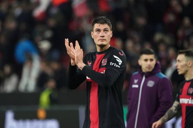 Fussball, UEFA Europa League 2023 2024, Bayer 04 Leverkusen -Qarabag FK, 14.03.2023, Bayarena Leverkusen, patrik schick, Bayer 04 Leverkusen, Aktion, Einzelbild,