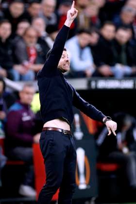 ALONSO Xabier Trainer Team Bayer 04 Leverkusen UEFA Europa League Saison 2023 - 2024 Achtelfinale Spiel Bayer 04 Leverkusen - Qarabag 3 : 2 am 15.03. 2024 in Leverkusen DFL REGULATIONS PROHIBIT ANY USE OF PHOTOGRAPHS as IMAGE SEQUENCES and or QUASI-VIDEO Copyright: xLacixPerenyix