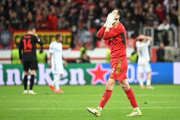 Leverkusen, Bayarena, 14.03.24, GER, Herren, UEFA Europa League, Saison 2023-2024, Achtelfinale, Bayer 04 Leverkusen - Qarabag Agdam FK Bild: Torwart Andrey LUNEV (Qarabag) Only for editorial use! UEFA regulations prohibit any use of photographs as image sequences and or quasi-video. Nordrhein-Westfalen Deutschland