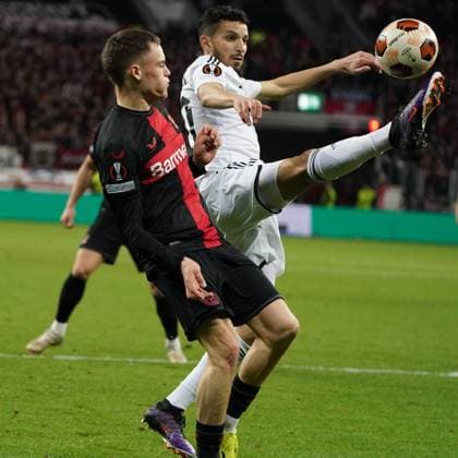 Fussball, UEFA Europa League 2023 2024, Bayer 04 Leverkusen Qarabag FK, 14.03.2024, Bayarena Leverkusen, Florian Wirtz, Bayer 04 Leverkusen Abdellah Zoubir, Qarabag FK