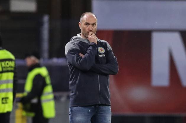 Trainer Daniel Scherning (Eintracht Braunschweig) - 2. Fußball Bundesliga Saison 2023-2024 SC Paderborn vs. Eintracht Braunschweig in der Home Deluxe Arena in Paderborn - Fußball,Mann,Männer,Deutschland,15.03.2024