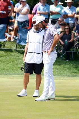 PONTE VEDRA BEACH, FL - MARCH 15: PGA, Golf Herren golfer Max Homa looks dejected after he finishes his second round on the 9th hole during The Players Championship on March 15, 2024, at TPC Sawgrass in Ponte Vedra Beach, Florida. (Photo by Brian Spurlock Icon Sportswire) GOLF: MAR 15 PGA THE PLAYERS Championship EDITORIAL USE ONLY Icon24031527
