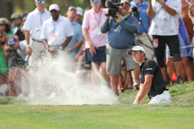 PGA, Golf Herren Golf 2024: THE PLAYERS Championship MAR 15 March 15, 2024: Viktor Hovland hits a bunker shot on the 8th hole during the second round of THE PLAYERS Championship at TPC Sawgrass in Ponte Vedra, FL. Gray Siegel CSM (Credit Image: Â Gray Siegel Cal Media) Ponte Vedra Florida United States of America EDITORIAL USE ONLY Copyright: xx ZUMA-20240315_zma_c04_024.jpg GrayxSiegelx csmphotothree242507