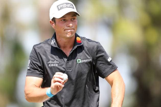 March 15, 2024: Viktor Hovland makes up his putt on the 5th hole during the second round of THE PLAYERS Championship at TPC Sawgrass in Ponte Vedra, FL. CSM Ponte Vedra United States of America - ZUMAc04_ 20240315_zma_c04_069 Copyright: xGrayxSiegelx
