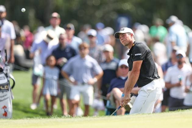 PGA, Golf Herren Golf 2024: THE PLAYERS Championship MAR 15 March 15, 2024: Viktor Hovland hits a pitch shot on the 6th hole during the second round of THE PLAYERS Championship at TPC Sawgrass in Ponte Vedra, FL. Gray Siegel CSM (Credit Image: Â Gray Siegel Cal Media) Ponte Vedra Florida United States of America EDITORIAL USE ONLY Copyright: xx ZUMA-20240315_zma_c04_087.jpg GrayxSiegelx csmphotothree242540